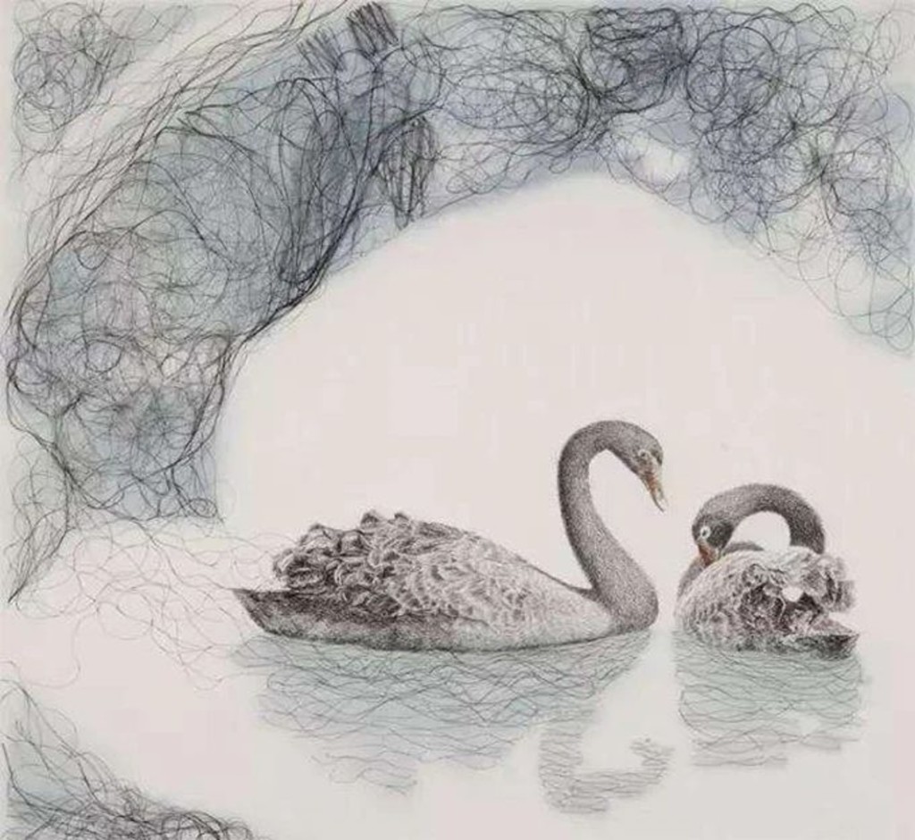 神人花3年「用頭髮」繡出清代文物 潑墨畫精緻到看不出髮絲% 照片 神人花3年「用頭髮」繡出清代文物 潑墨畫精緻到看不出髮絲