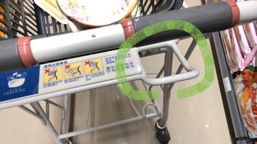 超市手推車「神奇框框」不是用來掛包包?網揭超方便真實功用% 照片 超市手推車「神奇框框」不是用來掛包包?網揭超方便真實功用